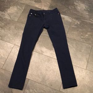 Blue skinny jeans